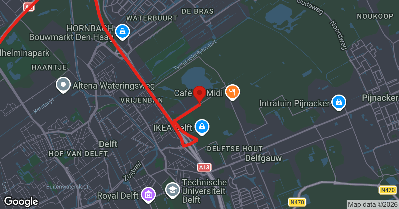 Kaart van de meldlocatie