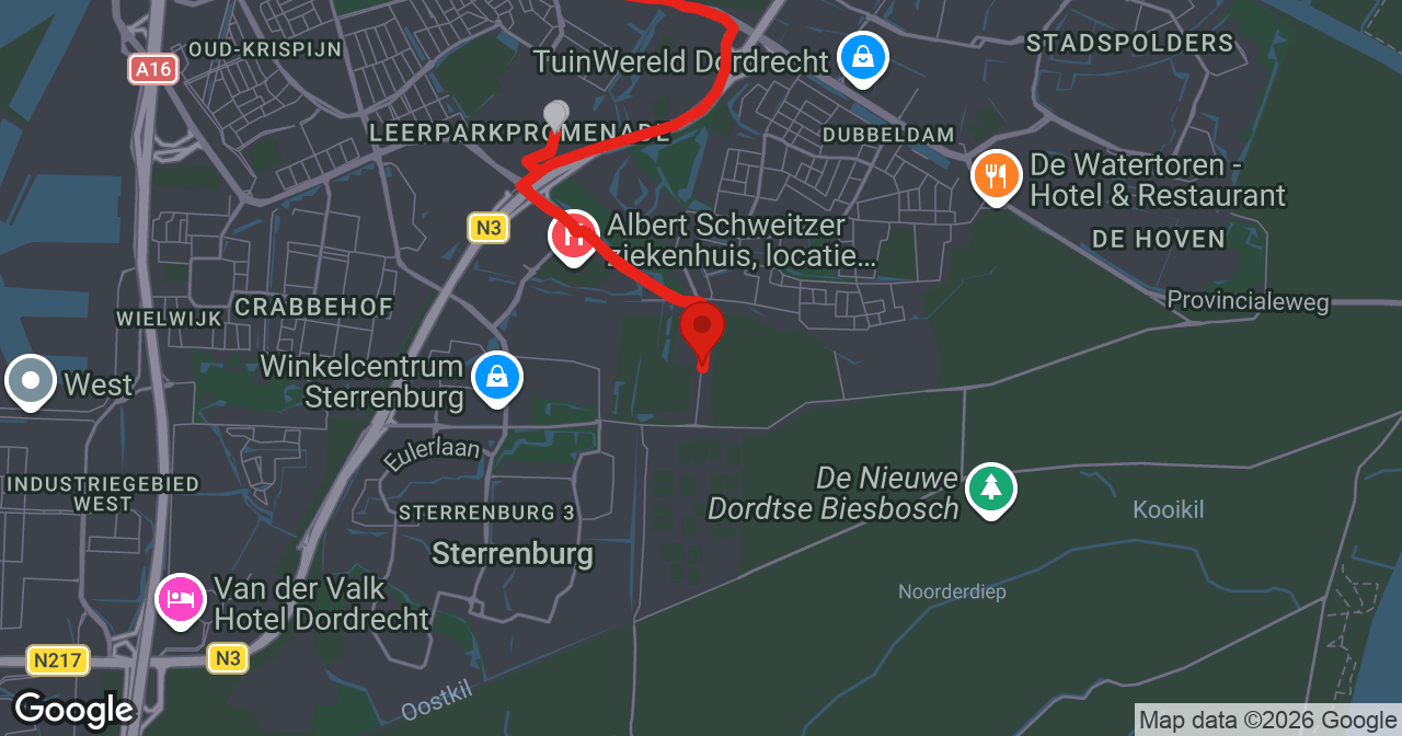 Kaart van de meldlocatie
