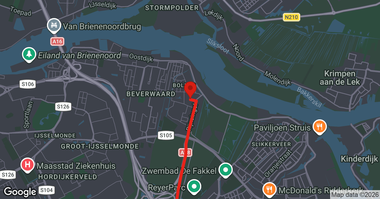 Kaart van de meldlocatie