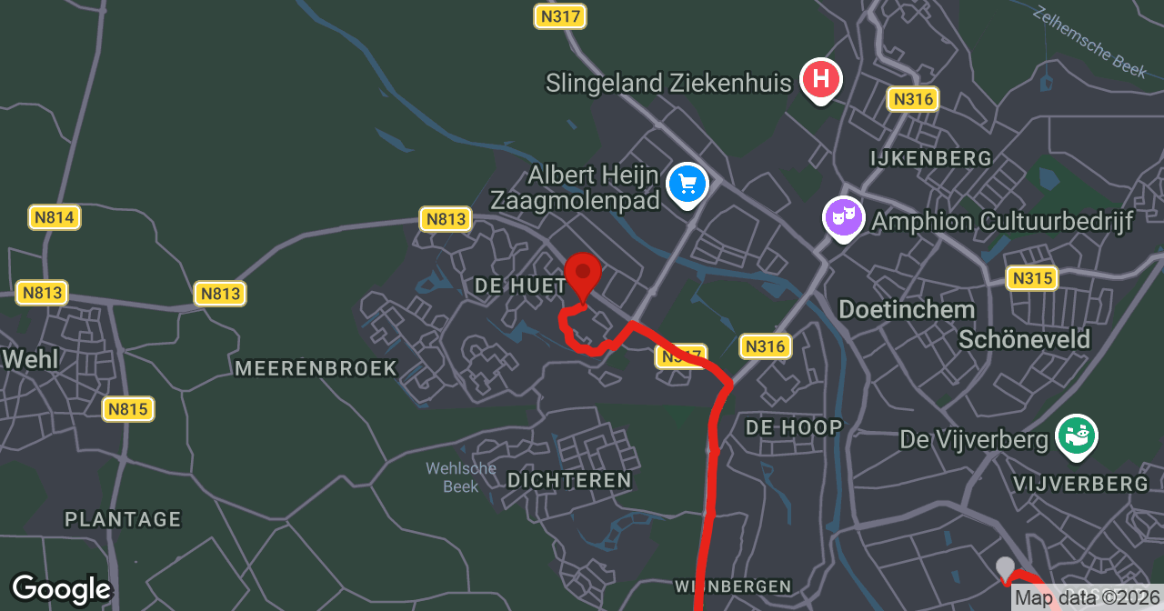 Kaart van de meldlocatie