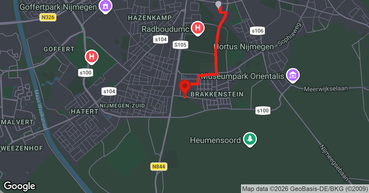 Kaart van de meldlocatie