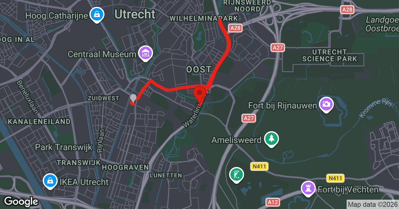 Kaart van de meldlocatie