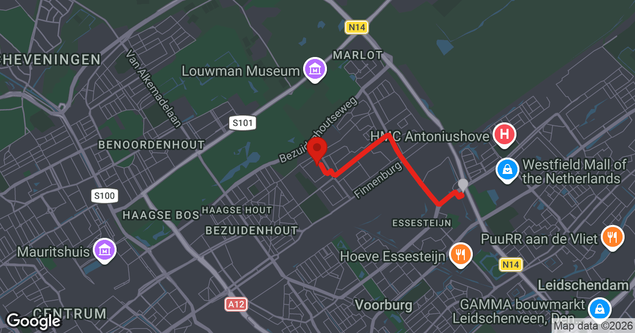 Kaart van de meldlocatie