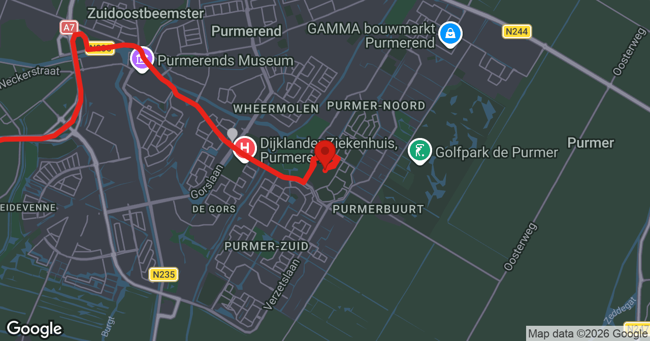 Kaart van de meldlocatie