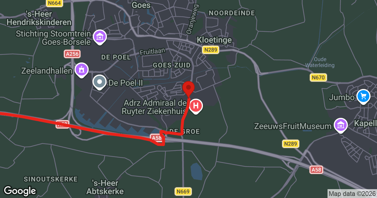 Kaart van de meldlocatie