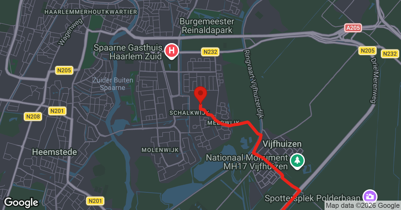 Kaart van de meldlocatie