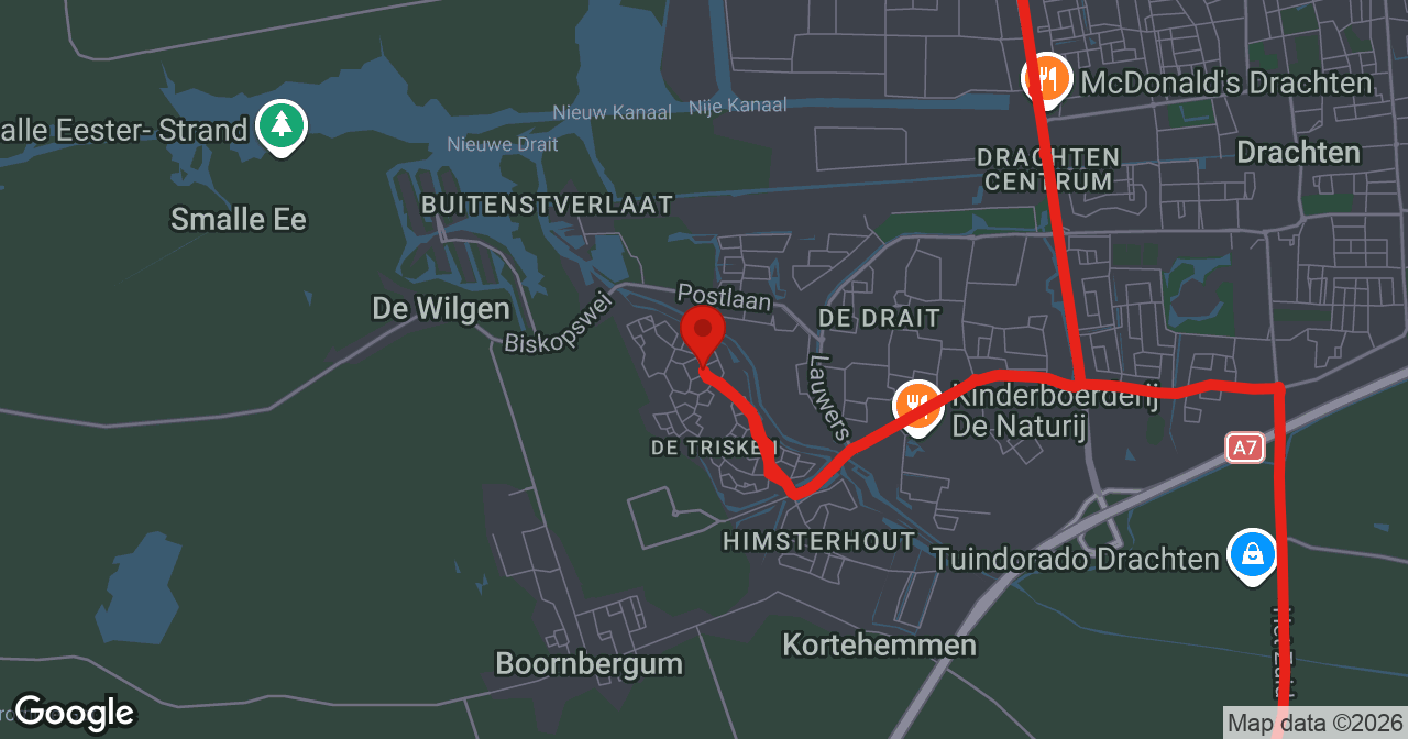 Kaart van de meldlocatie