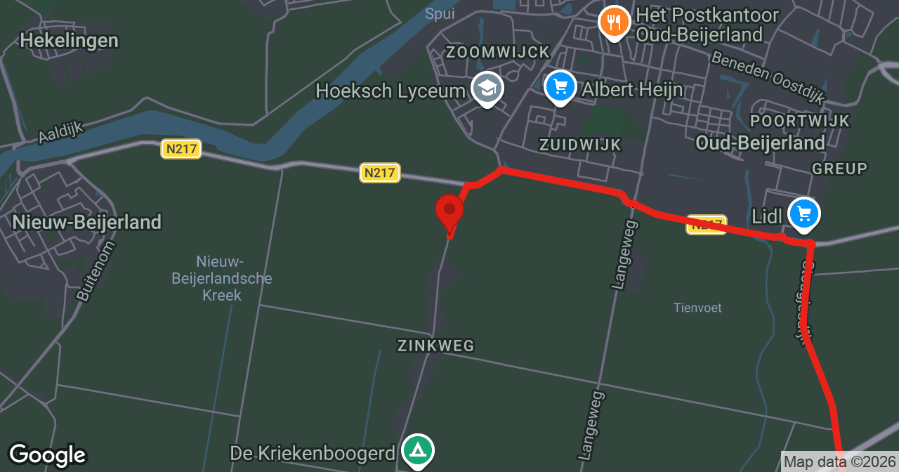 Kaart van de meldlocatie
