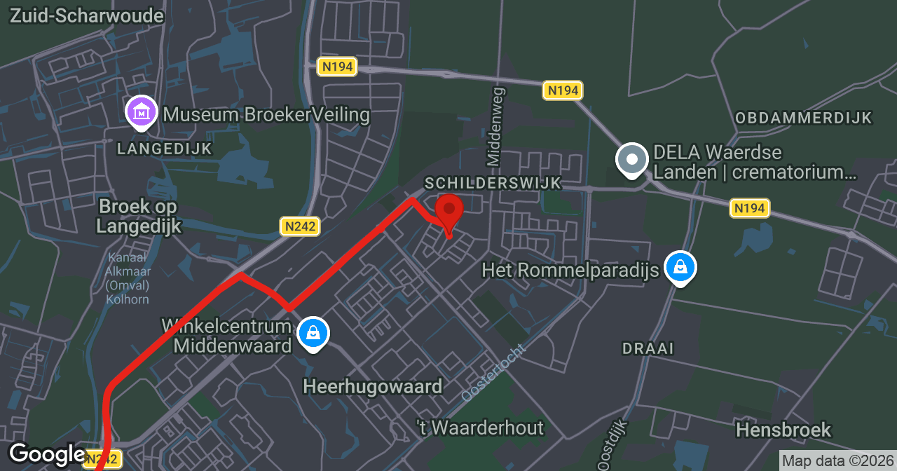 Kaart van de meldlocatie