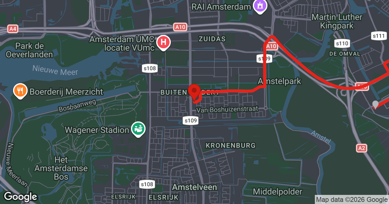 Kaart van de meldlocatie
