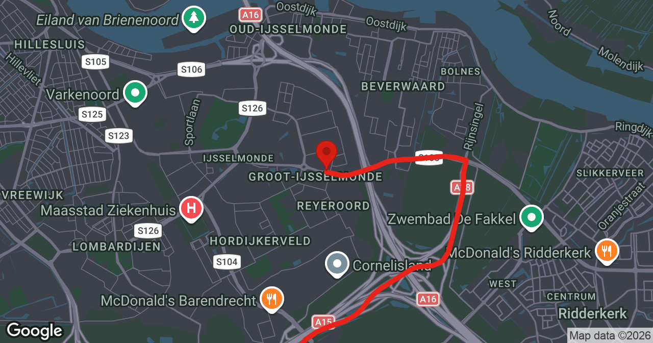 Kaart van de meldlocatie