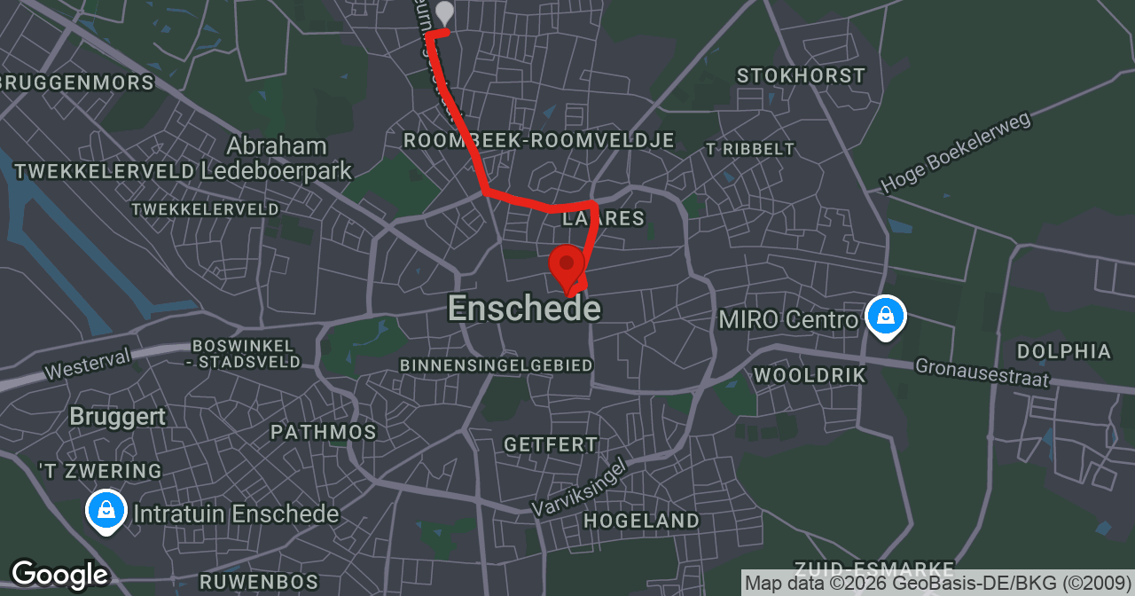 Kaart van de meldlocatie