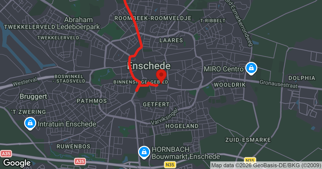 Kaart van de meldlocatie