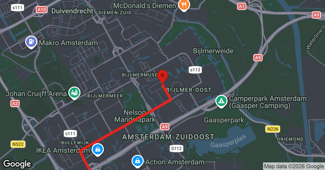 Kaart van de meldlocatie