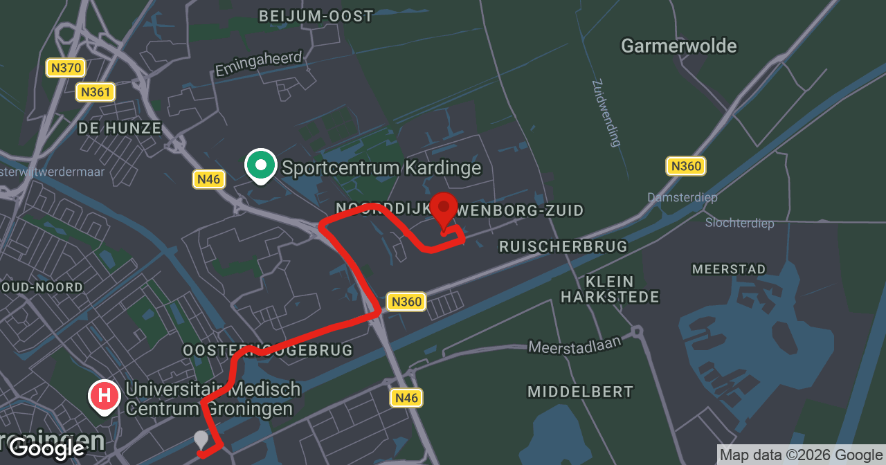 Kaart van de meldlocatie