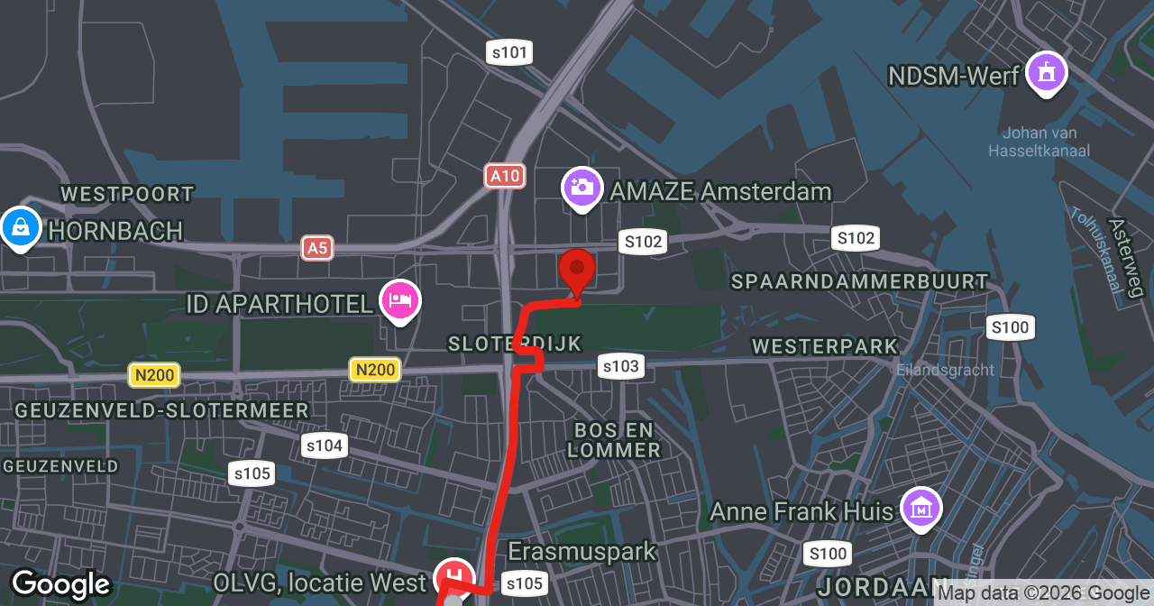 Kaart van de meldlocatie