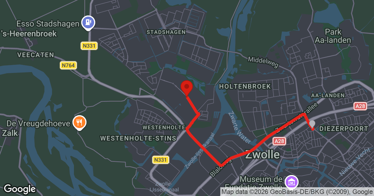Kaart van de meldlocatie