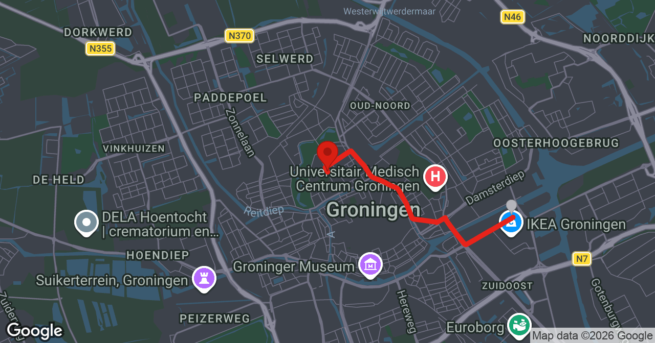 Kaart van de meldlocatie