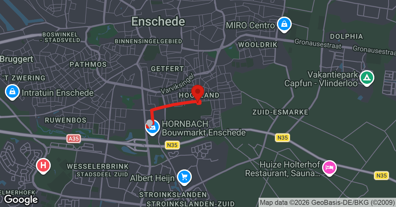 Kaart van de meldlocatie