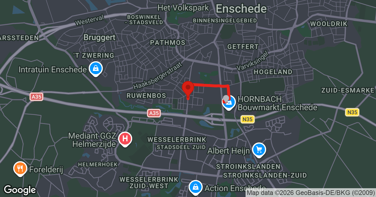 Kaart van de meldlocatie