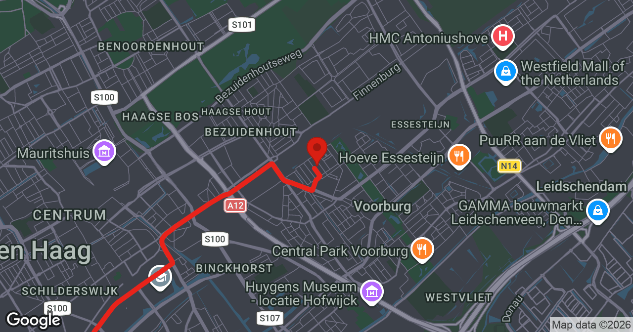 Kaart van de meldlocatie