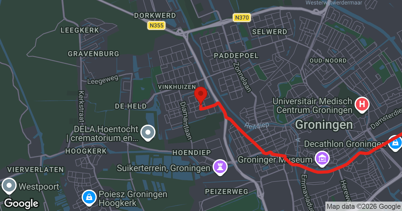 Kaart van de meldlocatie