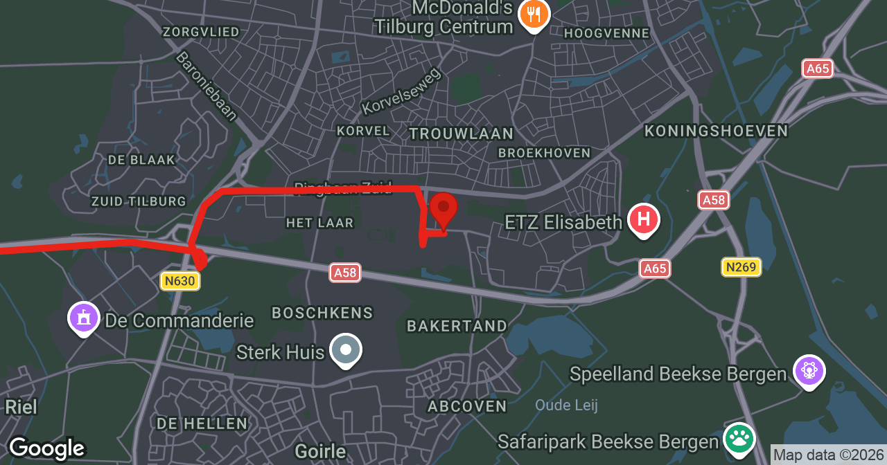 Kaart van de meldlocatie