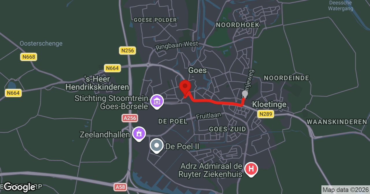 Kaart van de meldlocatie