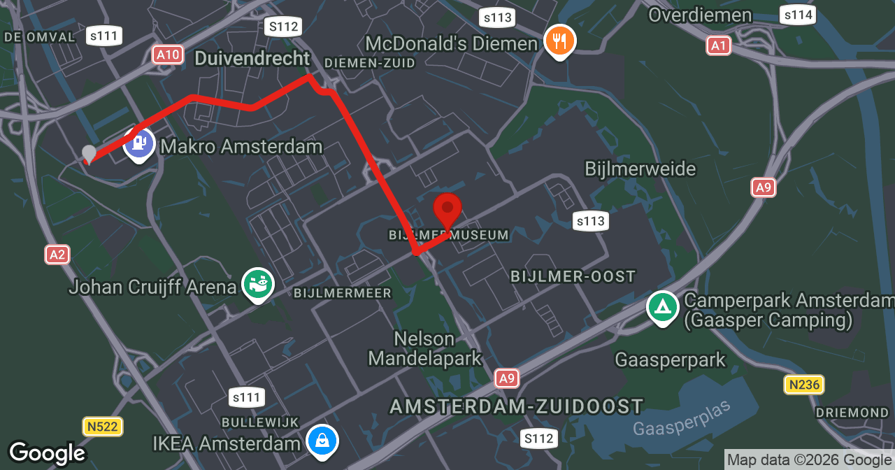 Kaart van de meldlocatie