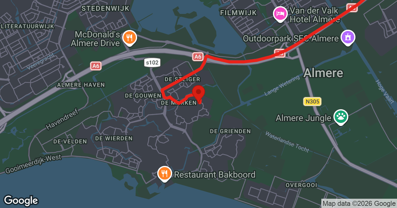 Kaart van de meldlocatie