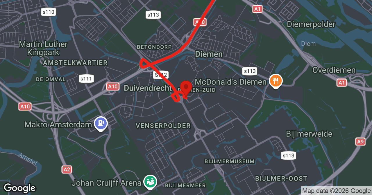 Kaart van de meldlocatie
