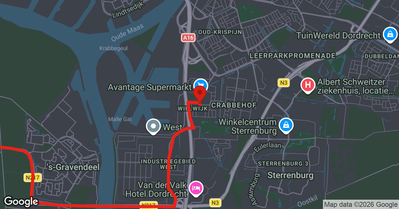 Kaart van de meldlocatie