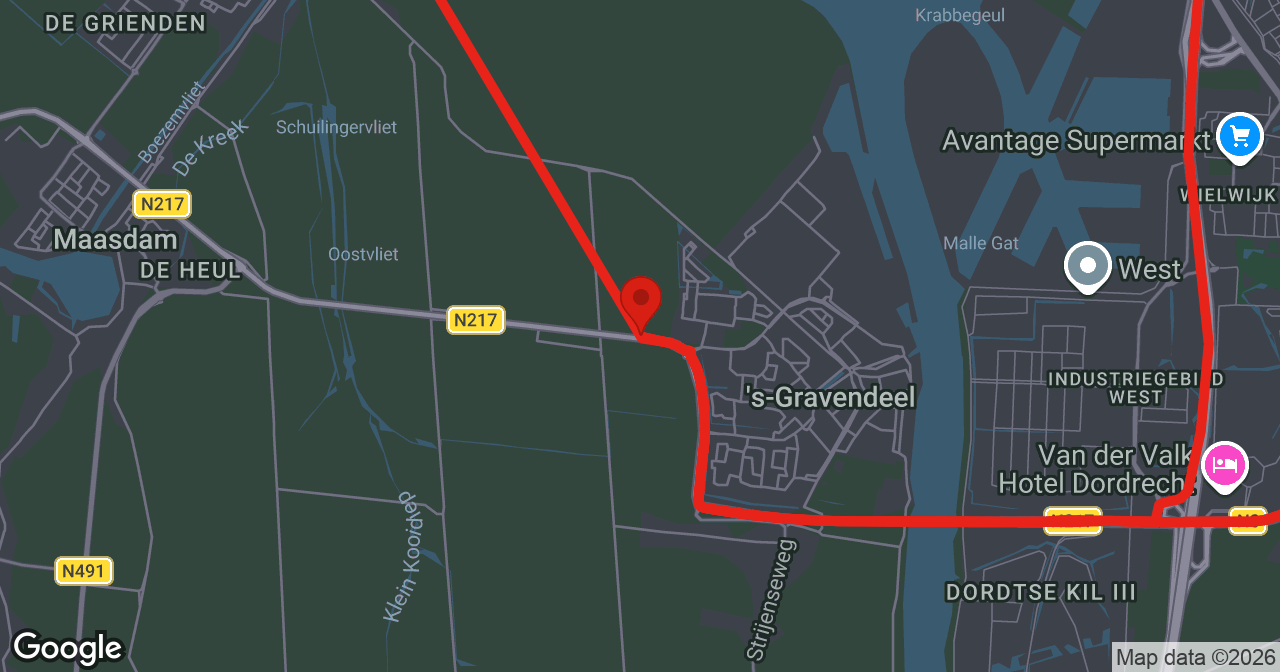 Kaart van de meldlocatie