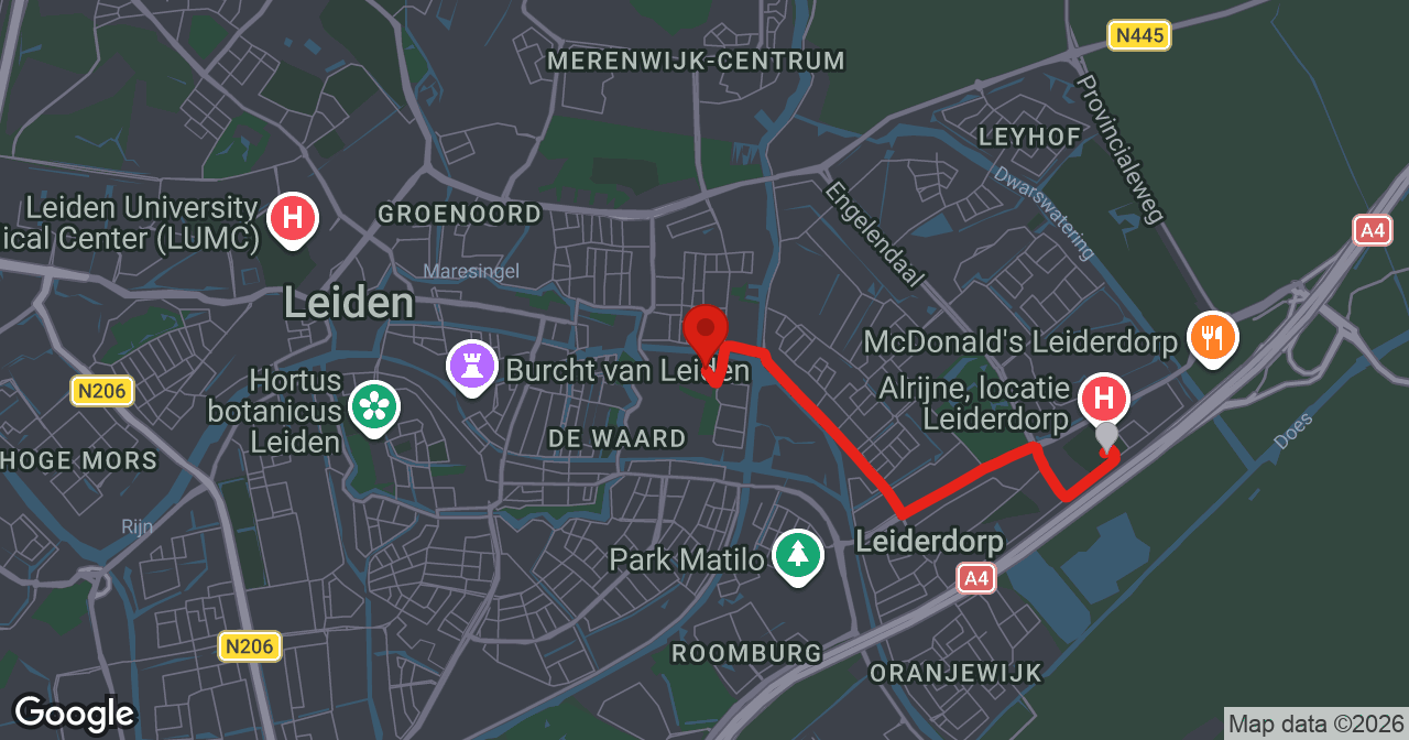 Kaart van de meldlocatie