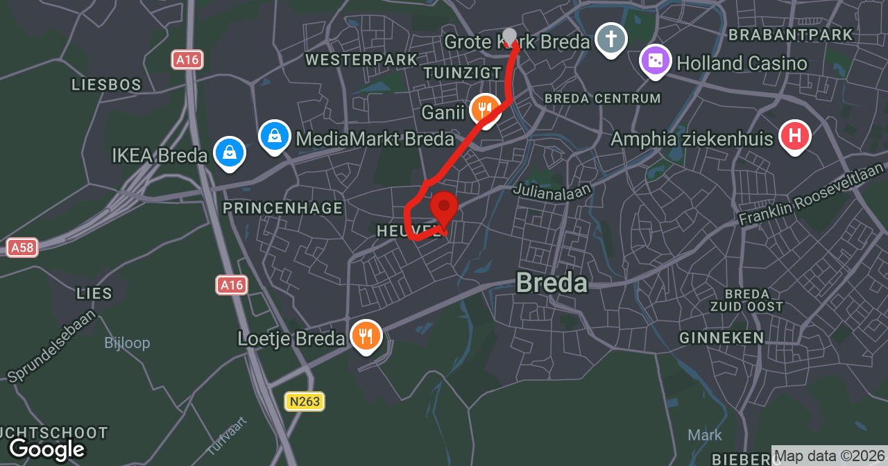 Kaart van de meldlocatie