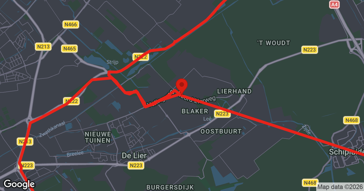 Kaart van de meldlocatie