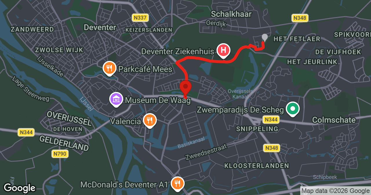 Kaart van de meldlocatie