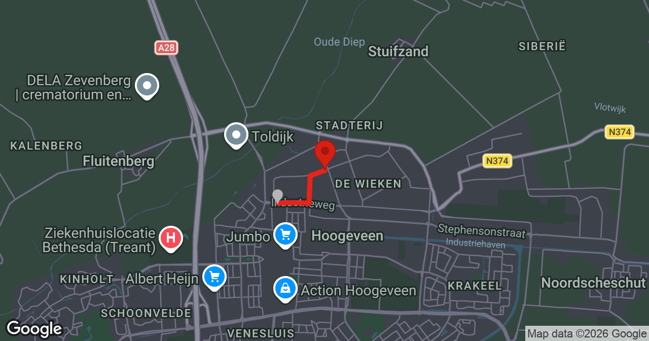 Kaart van de meldlocatie