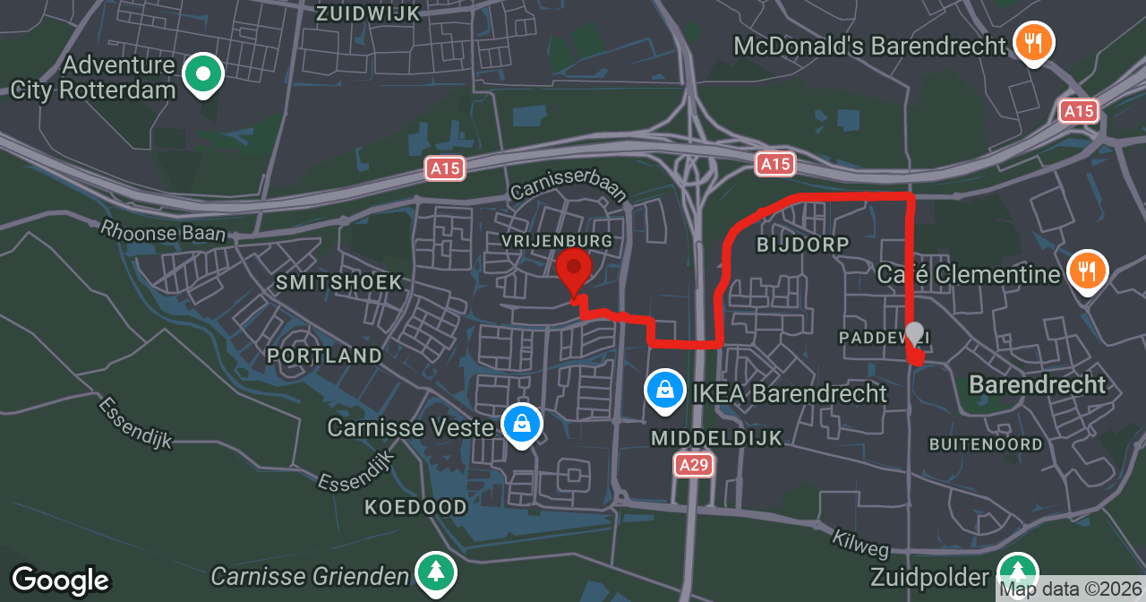 Kaart van de meldlocatie