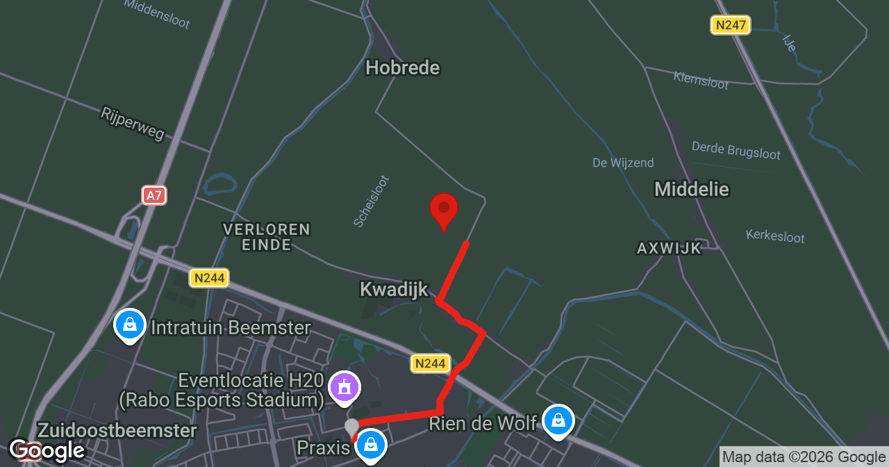 Kaart van de meldlocatie
