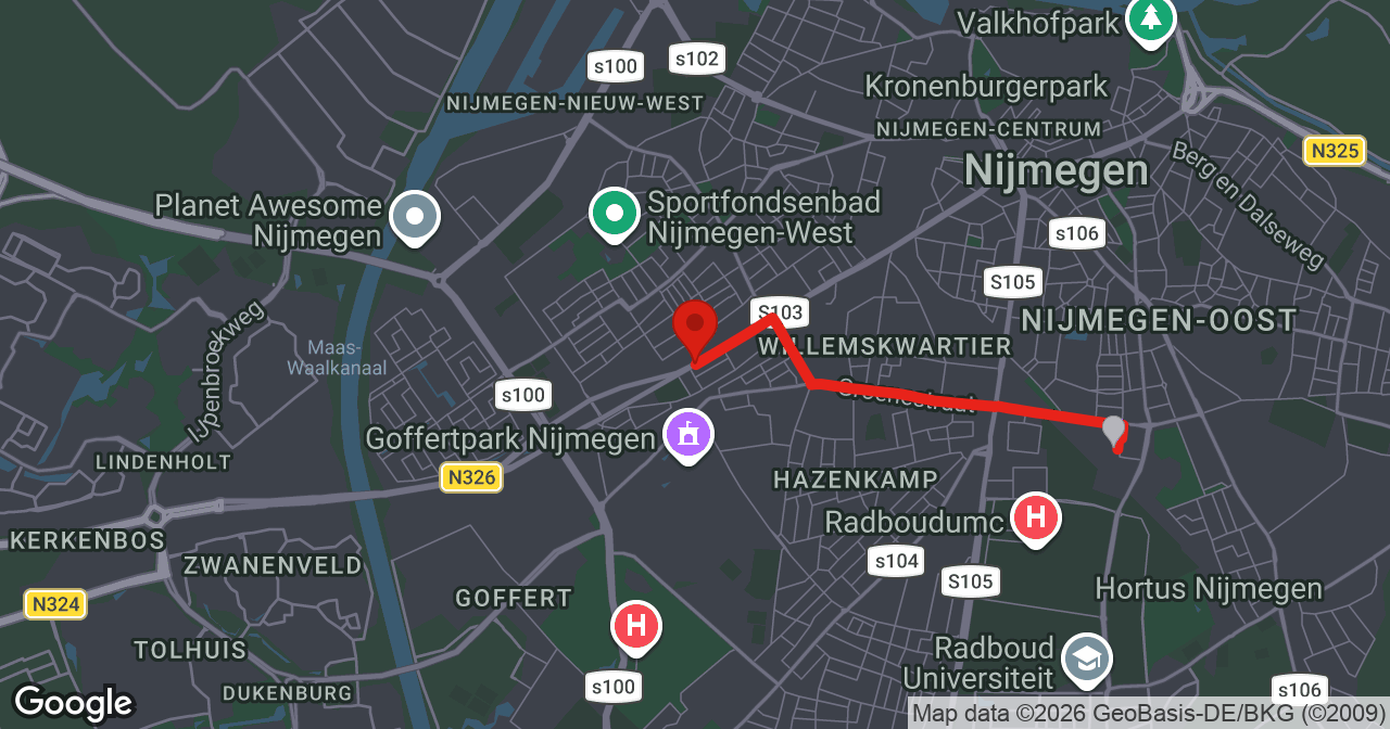 Kaart van de meldlocatie