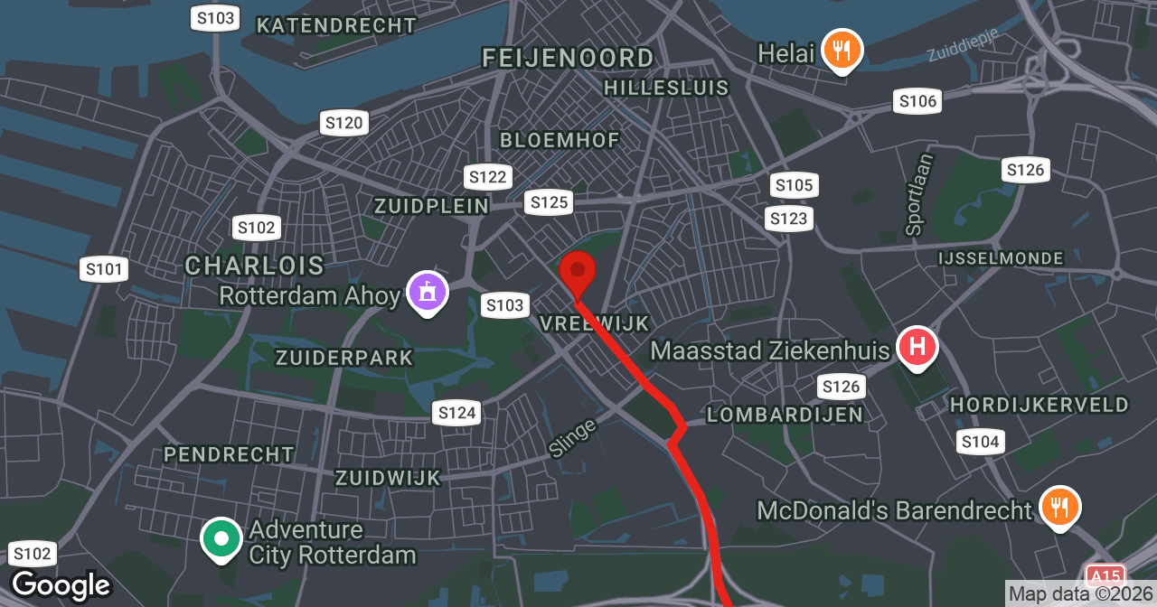 Kaart van de meldlocatie