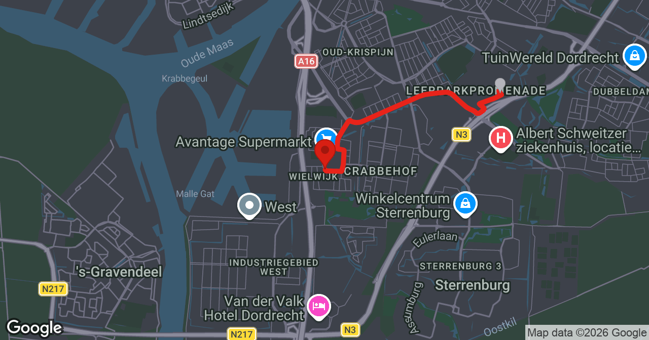 Kaart van de meldlocatie