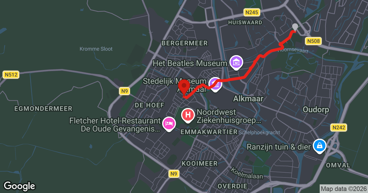 Kaart van de meldlocatie