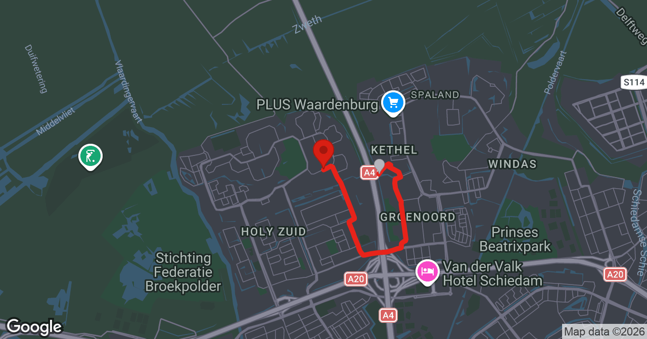 Kaart van de meldlocatie