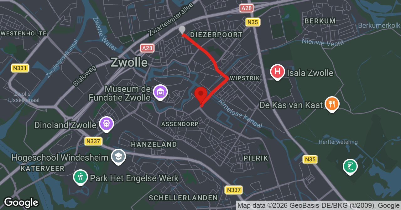 Kaart van de meldlocatie