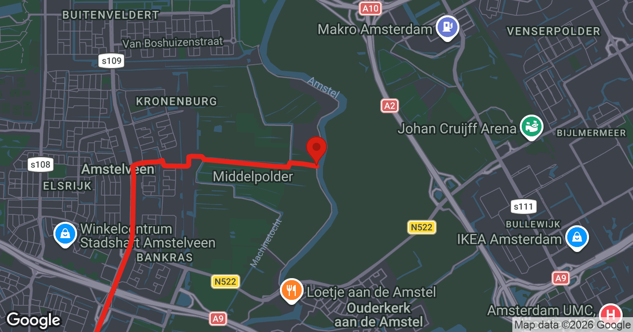 Kaart van de meldlocatie
