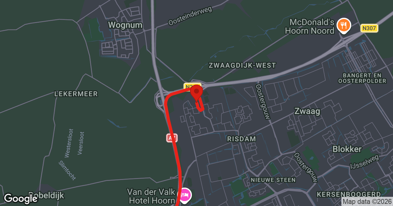 Kaart van de meldlocatie