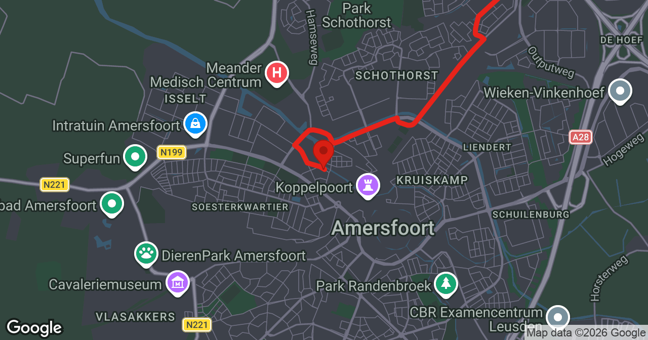 Kaart van de meldlocatie