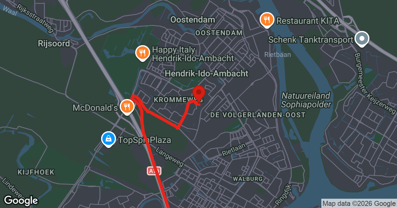 Kaart van de meldlocatie